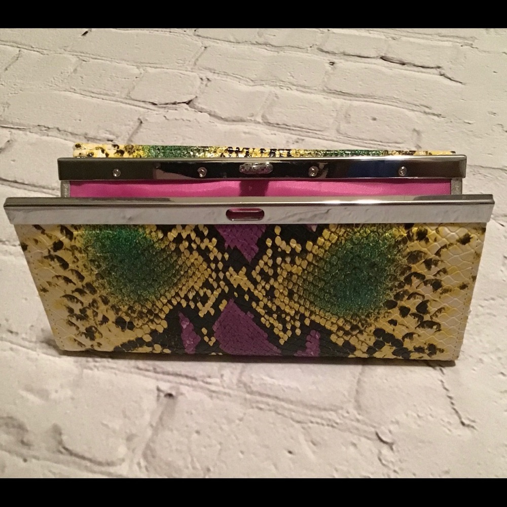 Faux snakeskin wallet/clutch